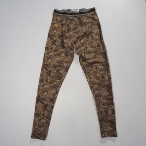 Under Armour Base Layer Pants Mens Large Brown Camo Performance Tactical Legging
